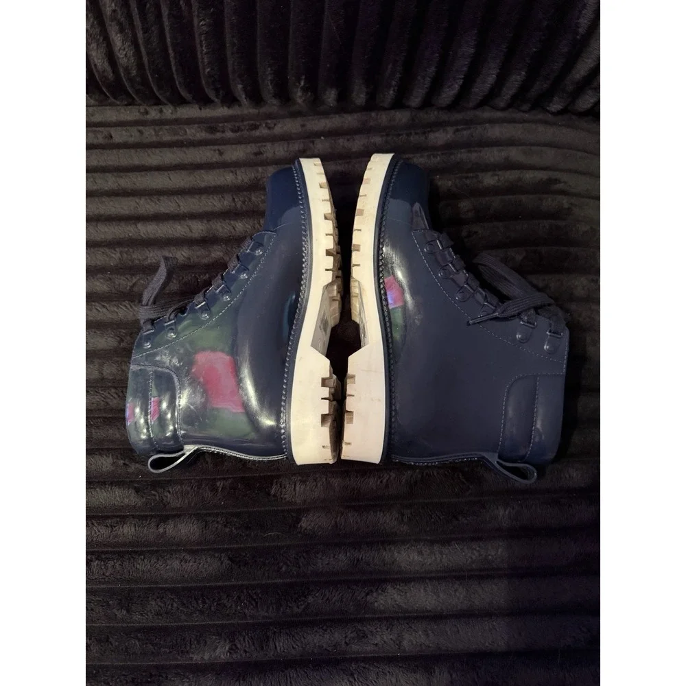 Circus by Sam Edelman Blue Kascade Chunky Rain Boots Womens‎ 6 Hiker Profile EUC
